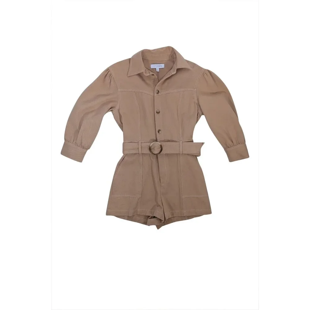 Intermix - Tan Belted Romper Sz 0